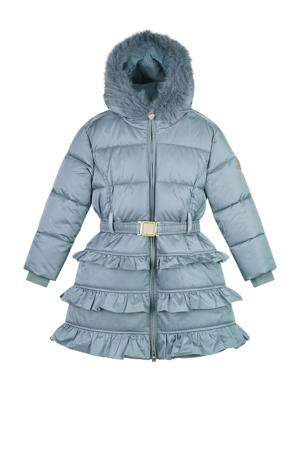 gewatteerde jas blauw