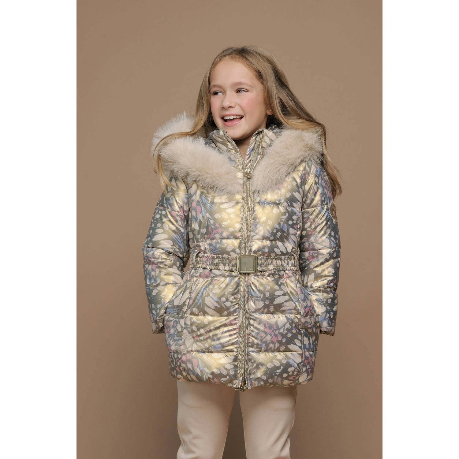 Le Chic gewatteerde jas beige