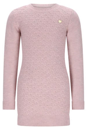 korte jurk gebreid roze