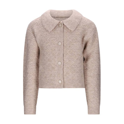 Le Chic cardigan lichtbruin gebreid afbeelding
