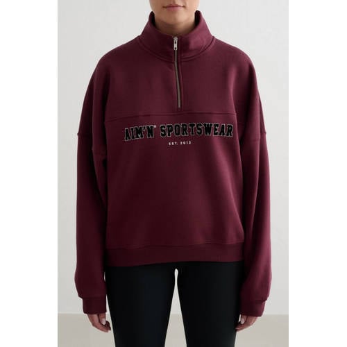Aim'n sportsweater Varsity donkerrood afbeelding