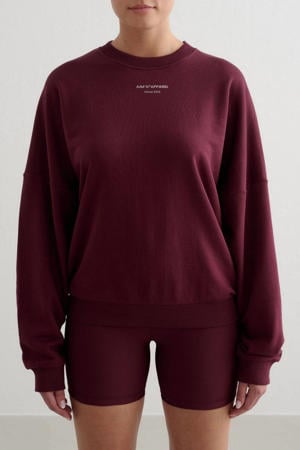 sweater Terry donkerrood
