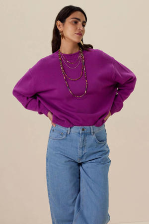 trui fuchsia gebreid