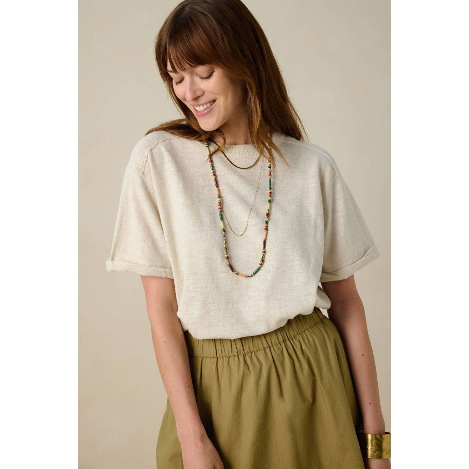 Sissy-Boy linnen top beige