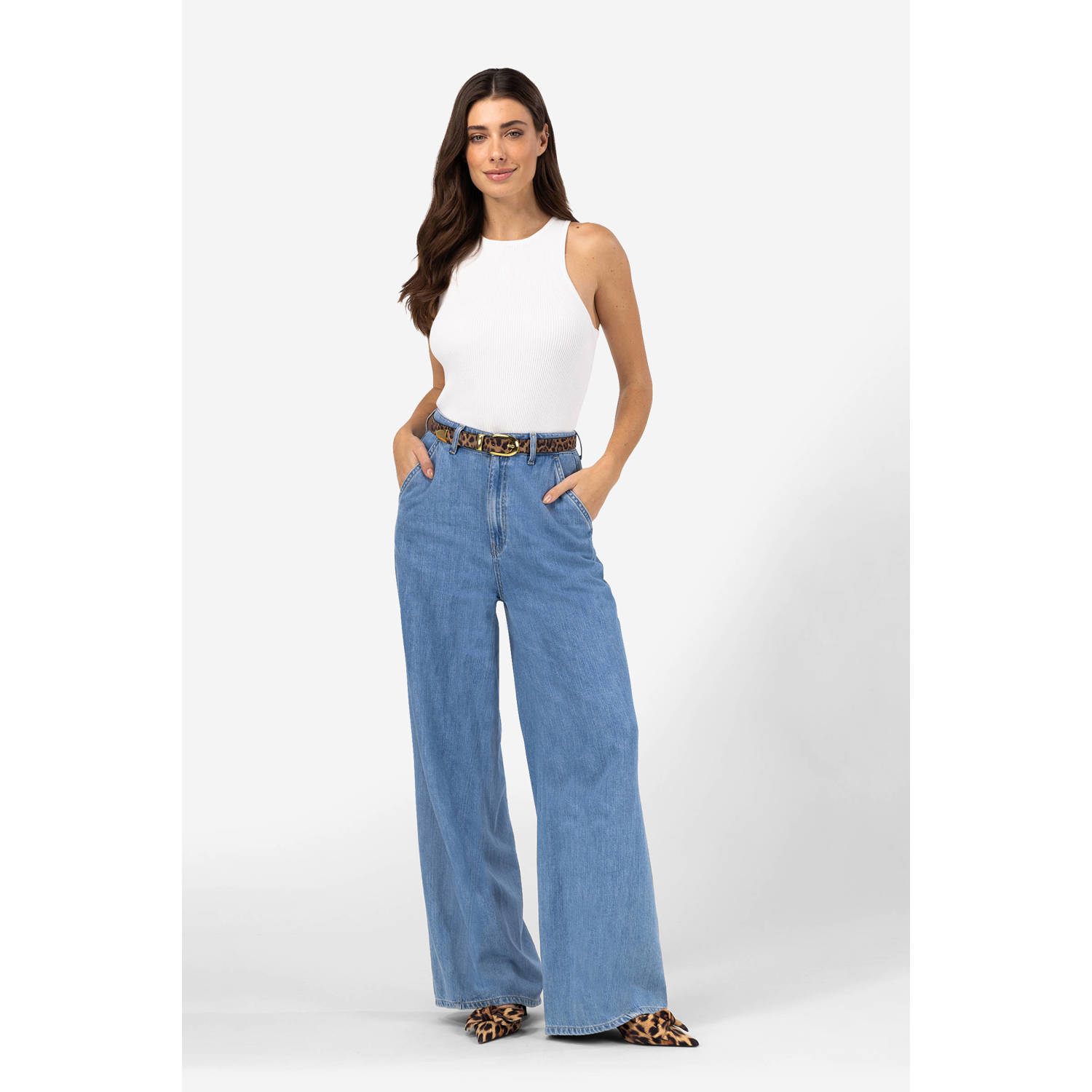 IBANA high waist light blue denim