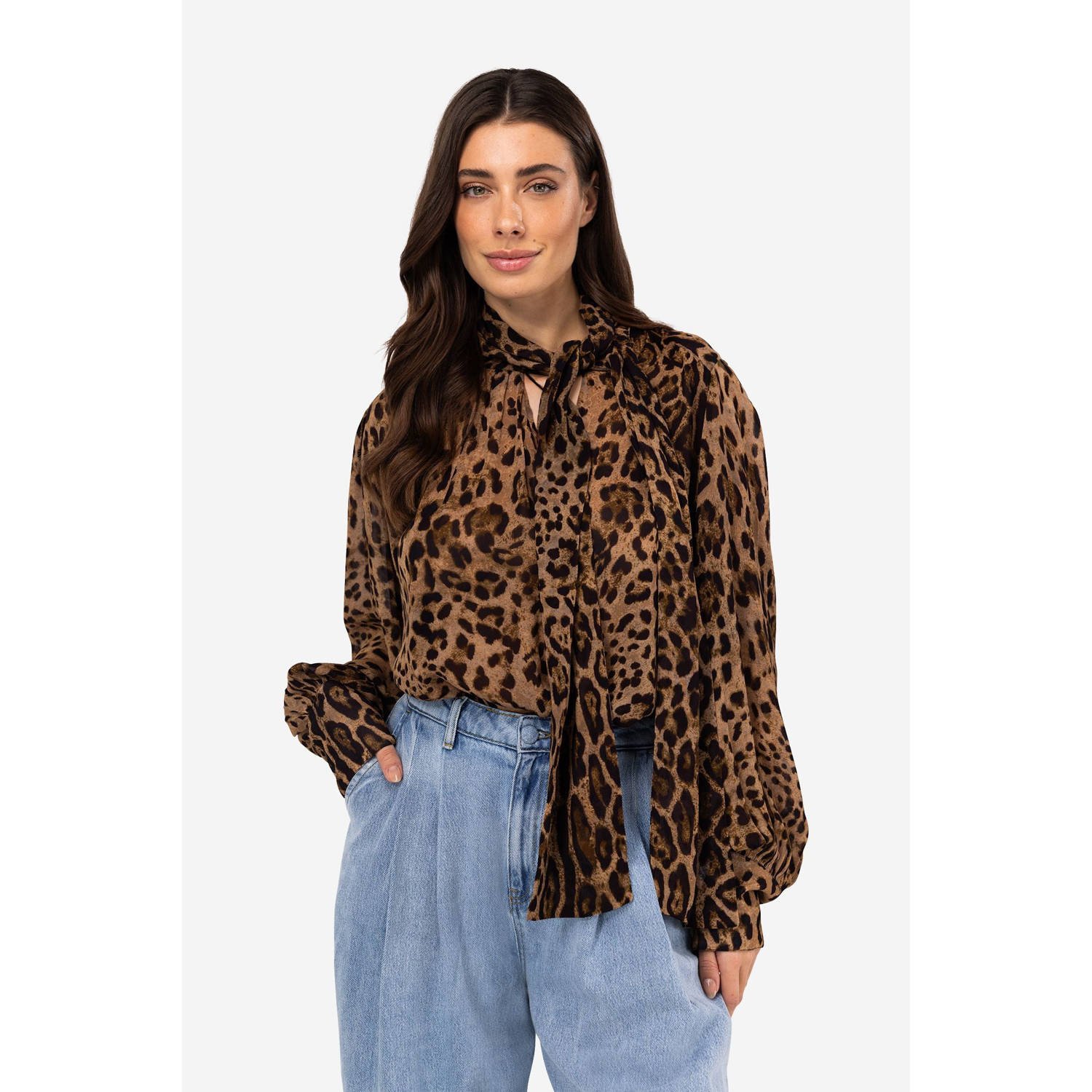 IBANA Dames Blouses Trixy Blouse Bruin