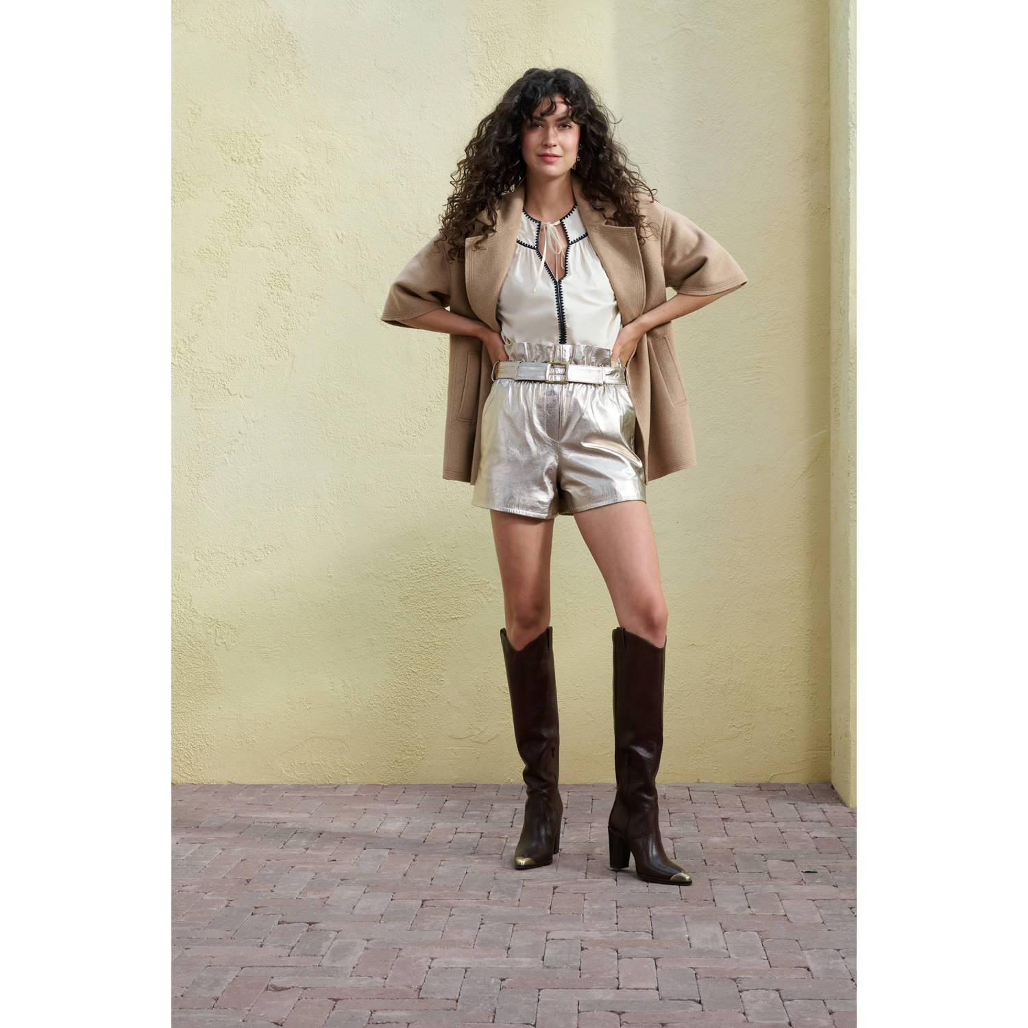 IBANA regular waist casual short brons