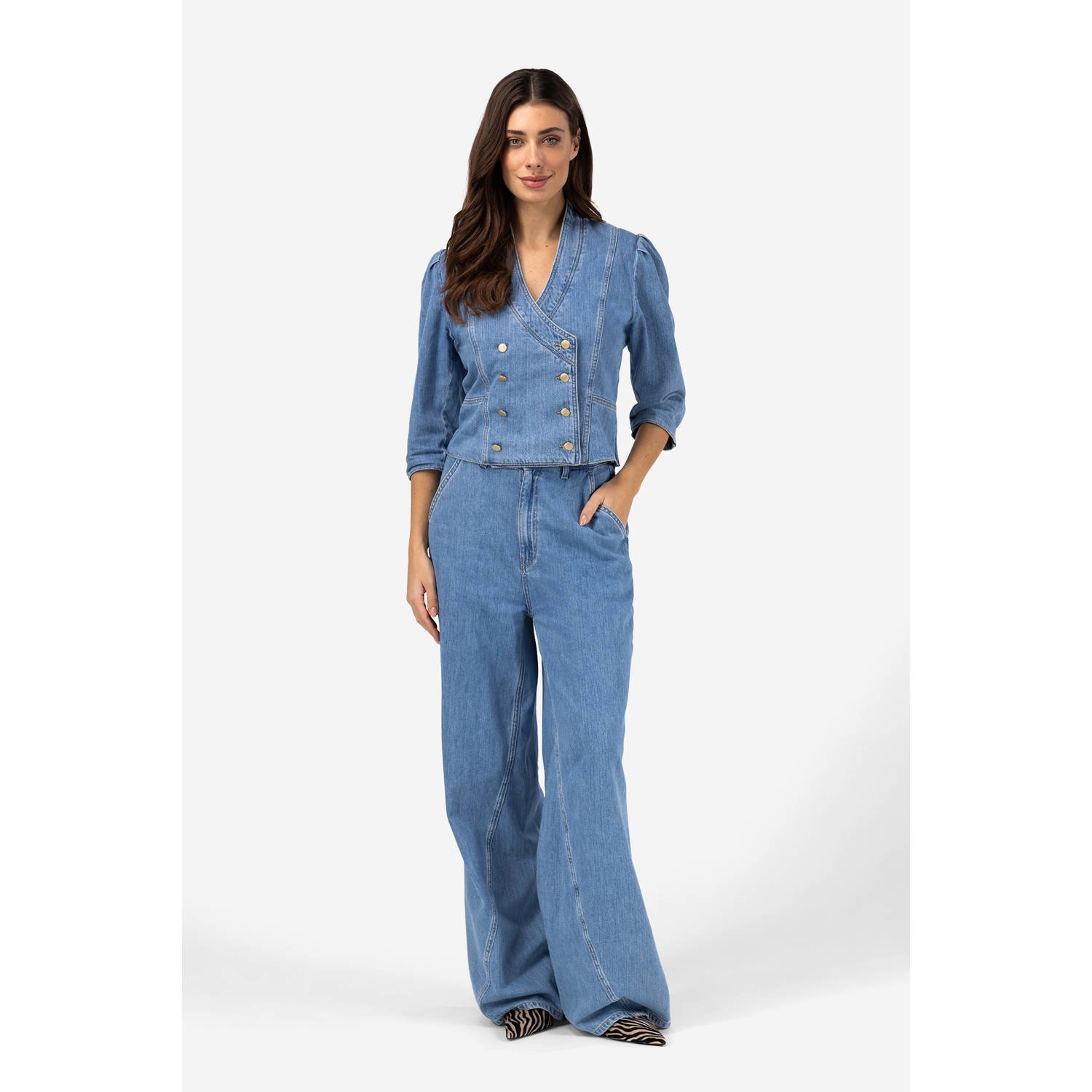IBANA denim blouse light blue denim