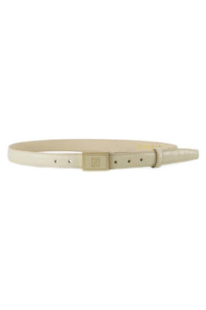 leren riem Lemoore beige