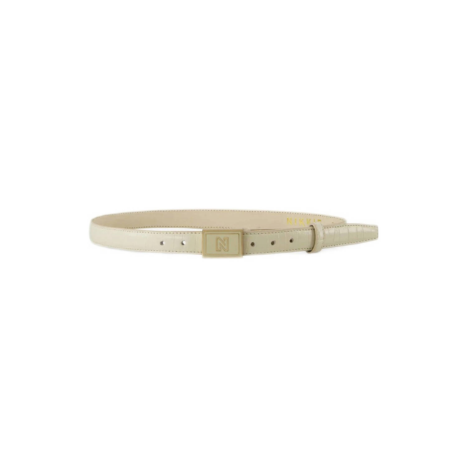 NIKKIE leren riem Lemoore beige