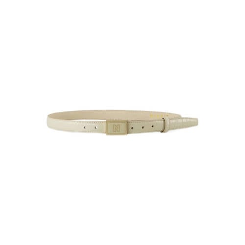 NIKKIE leren riem Lemoore beige afbeelding
