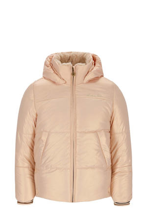 gewatteerde jas roze