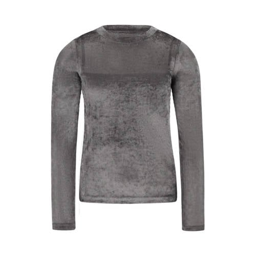 Like Flo Young semi-transparante blousetop grijs afbeelding
