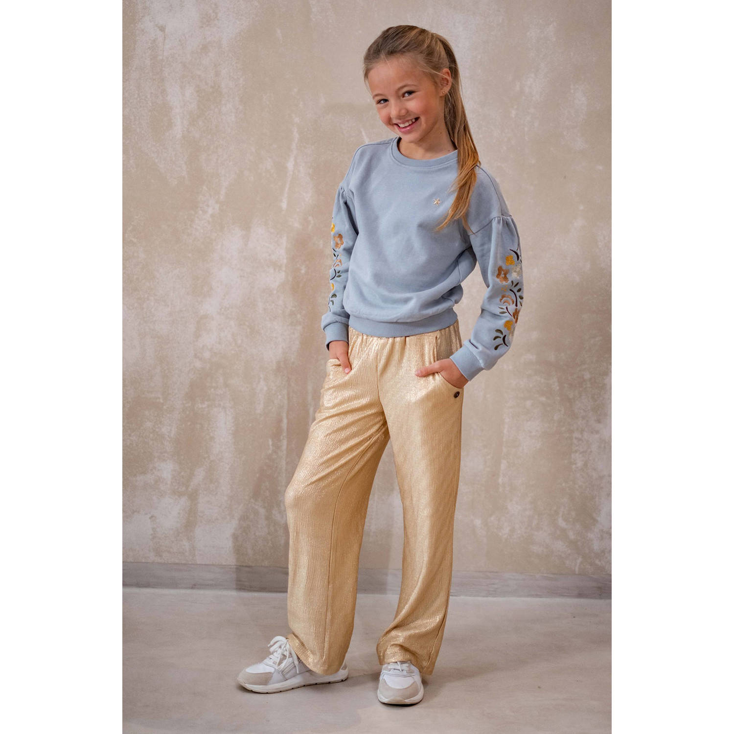 Like Flo loose casual broek goud