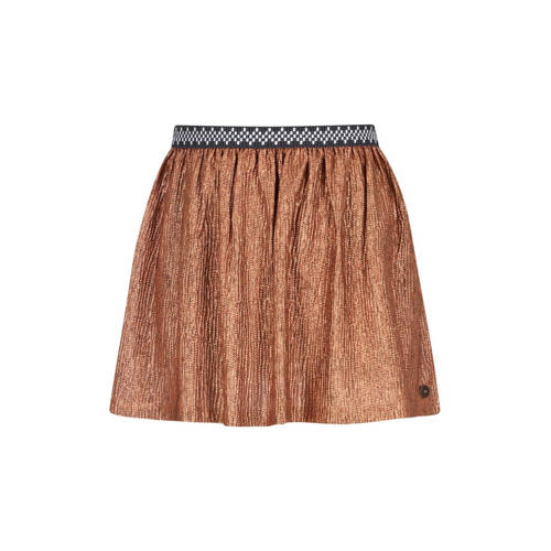Like Flo A-lijn rok met glitters koperbruin afbeelding