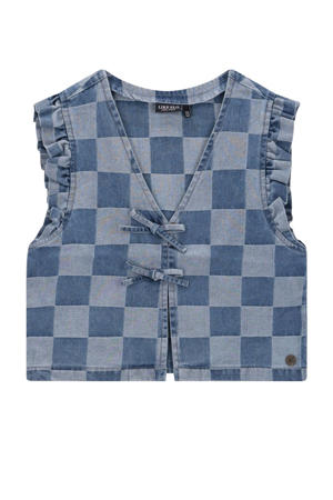 denim gilet blauw