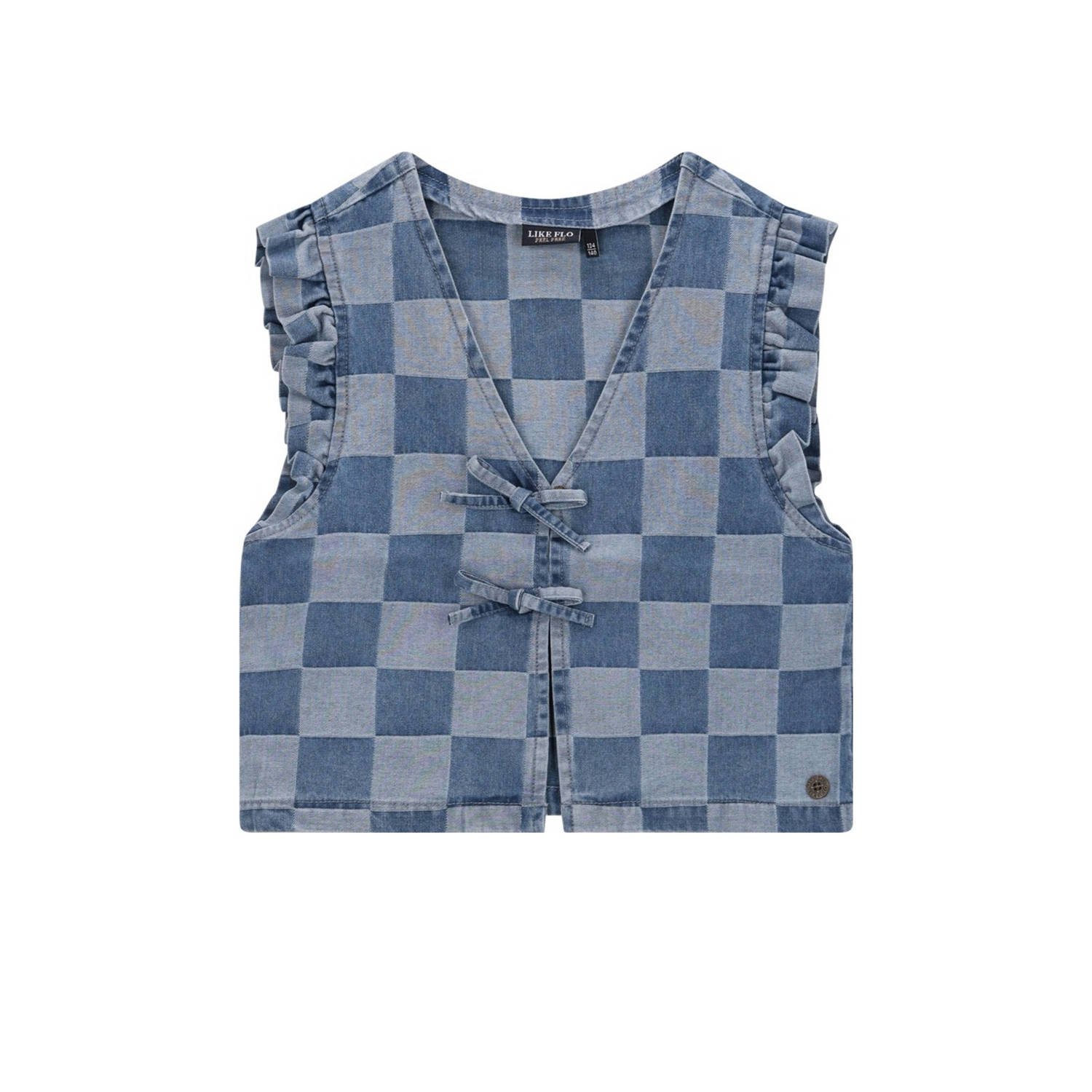 Like Flo denim gilet blauw
