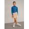 Like Flo jurk met col rib gebreid blauw