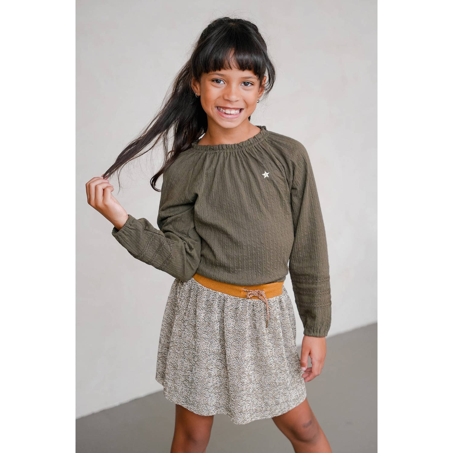 Like Flo korte rok beige