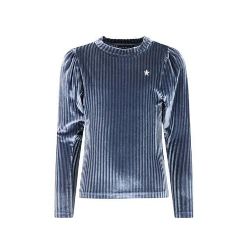 Like Flo fluwelen blousetop blauw afbeelding
