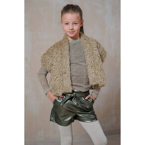 Like Flo imitatieleren regular casual short groen afbeelding