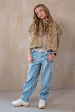 loose fit jeans light blue denim