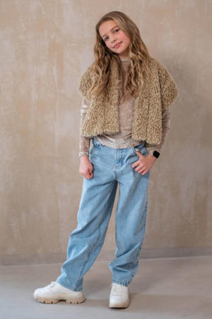 loose fit jeans light blue denim