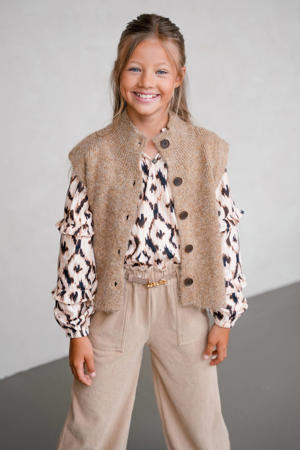 cardigan lichtbruin gebreid