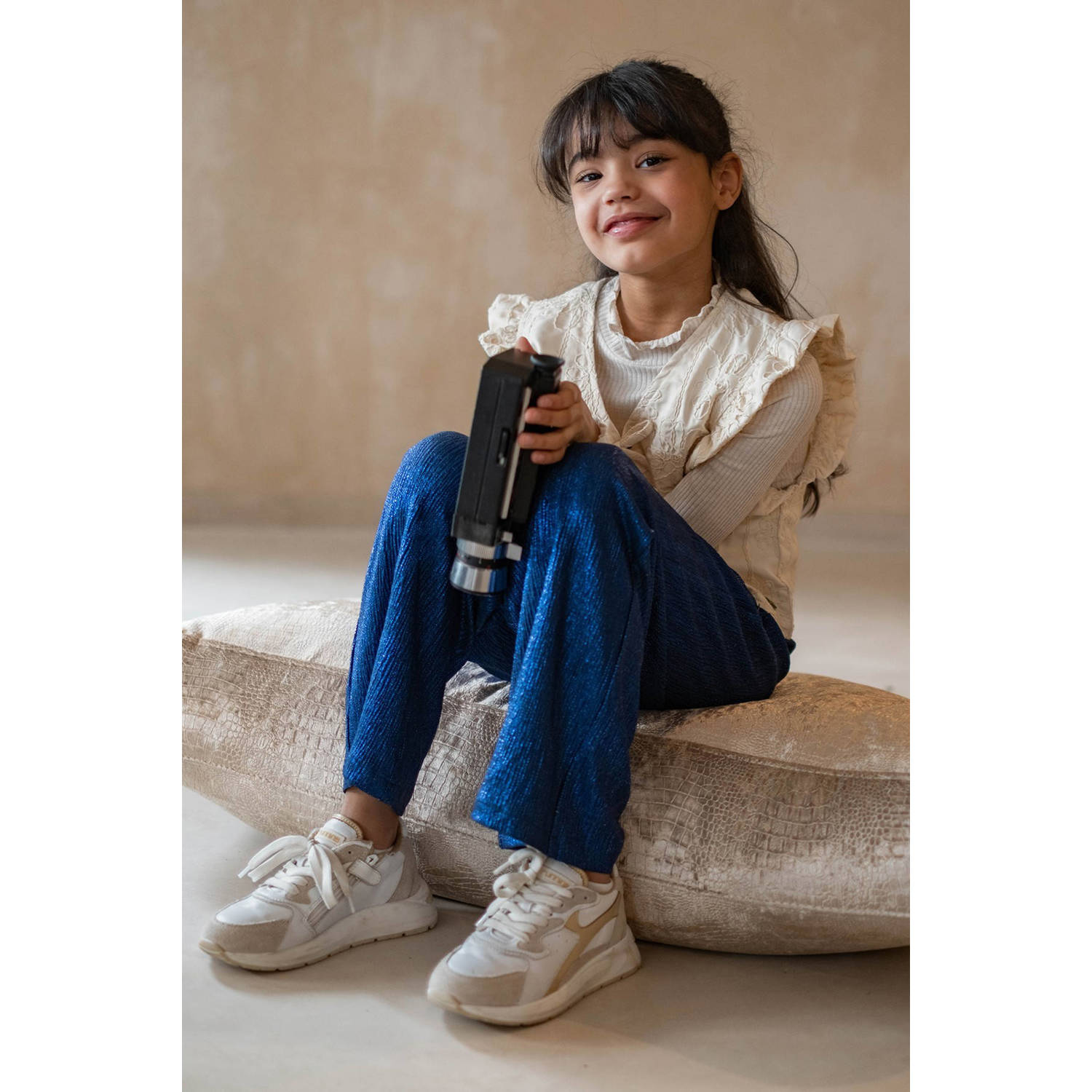 Like Flo loose casual broek blauw