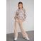 Like Flo corduroy wide leg casual broek beige