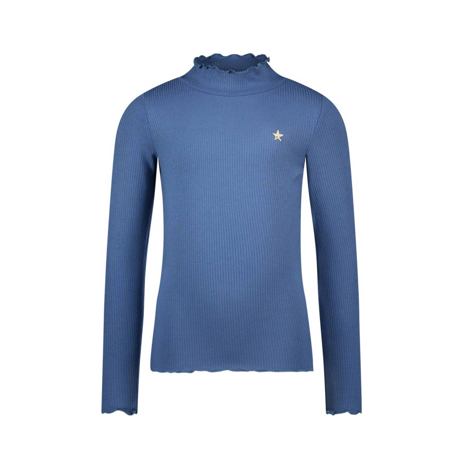Like Flo longsleeve blauw rib gebreid