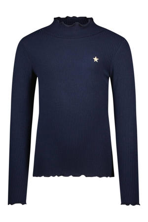 longsleeve rib gebreid donkerblauw