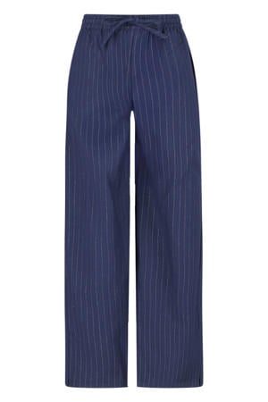wide leg casual broek blauw