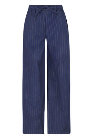 wide leg casual broek blauw