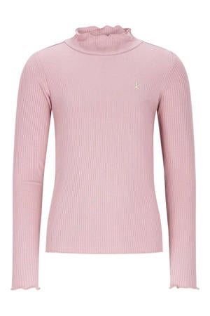 longsleeve rib gebreid oudroze