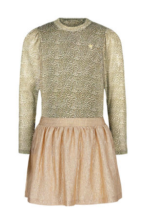 midi jurk goud