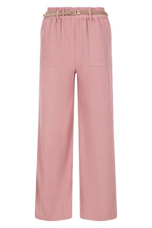 corduroy wide leg casual broek roze