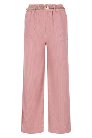 corduroy wide leg casual broek roze