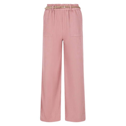 Like Flo corduroy wide leg casual broek roze afbeelding