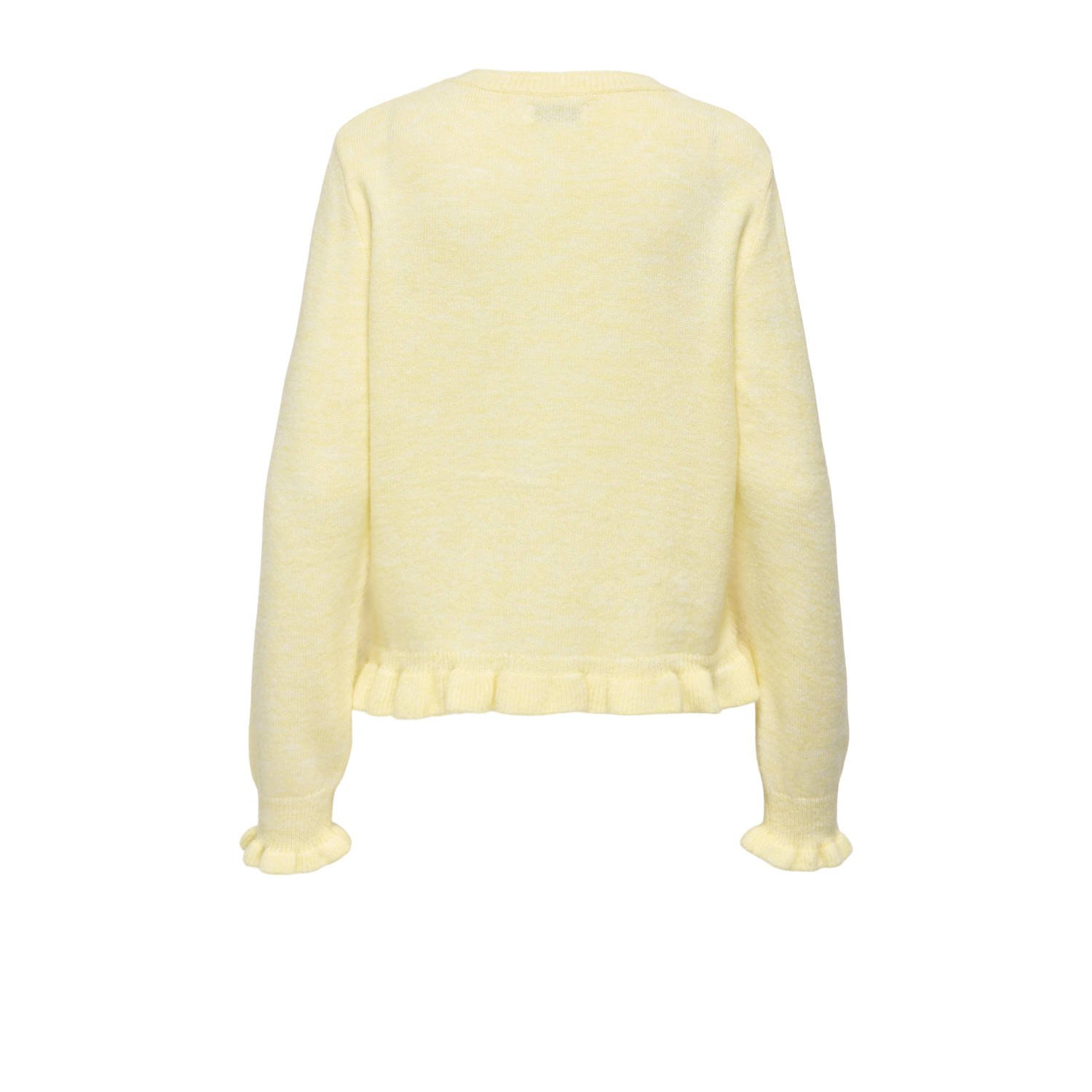 JDY gebreid vest geel