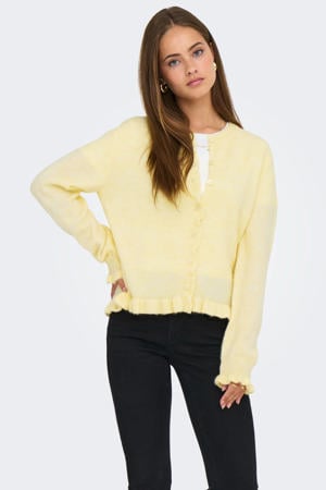 gebreid vest geel