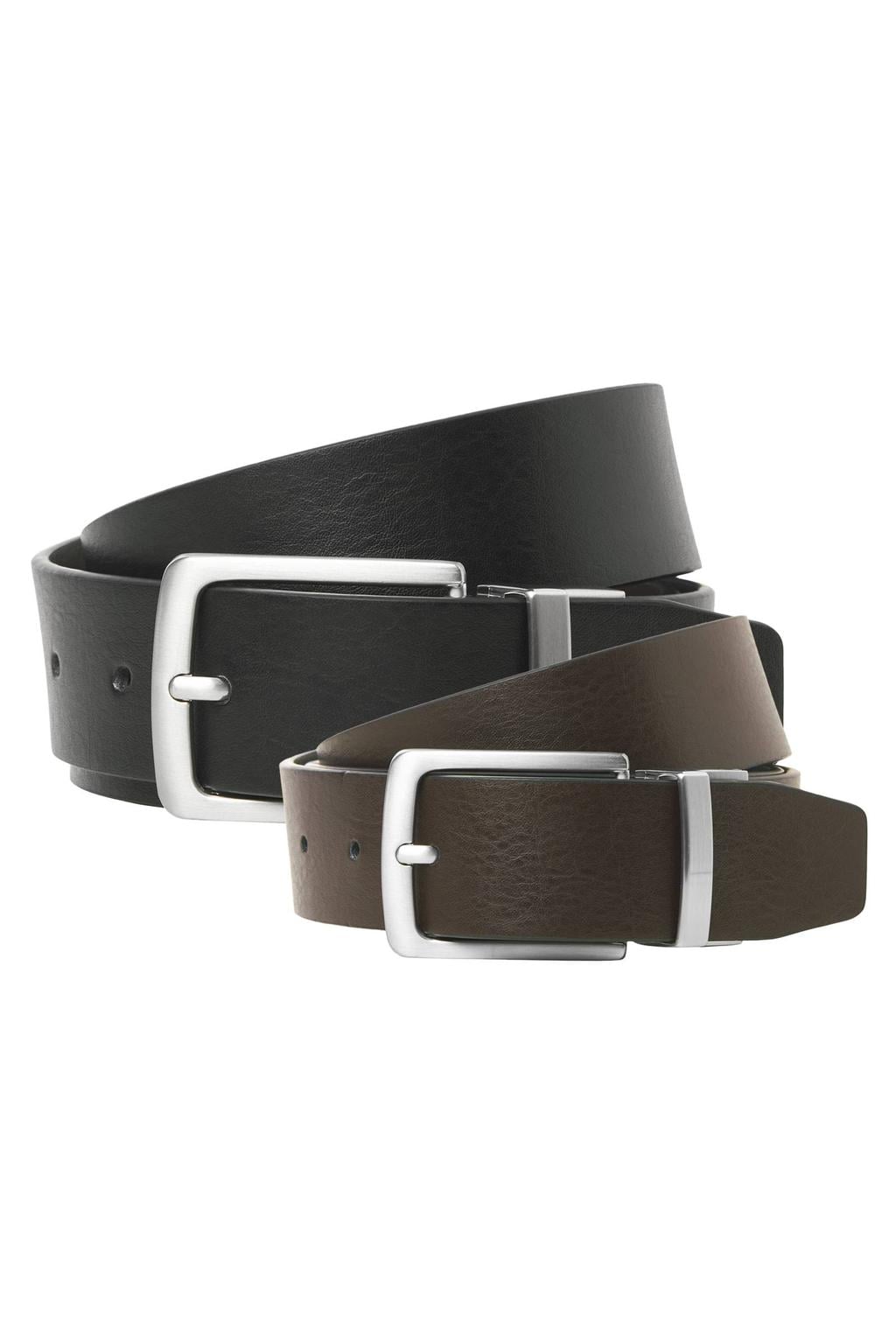 JACK & JONES leren reversible riem JACRIO zwart