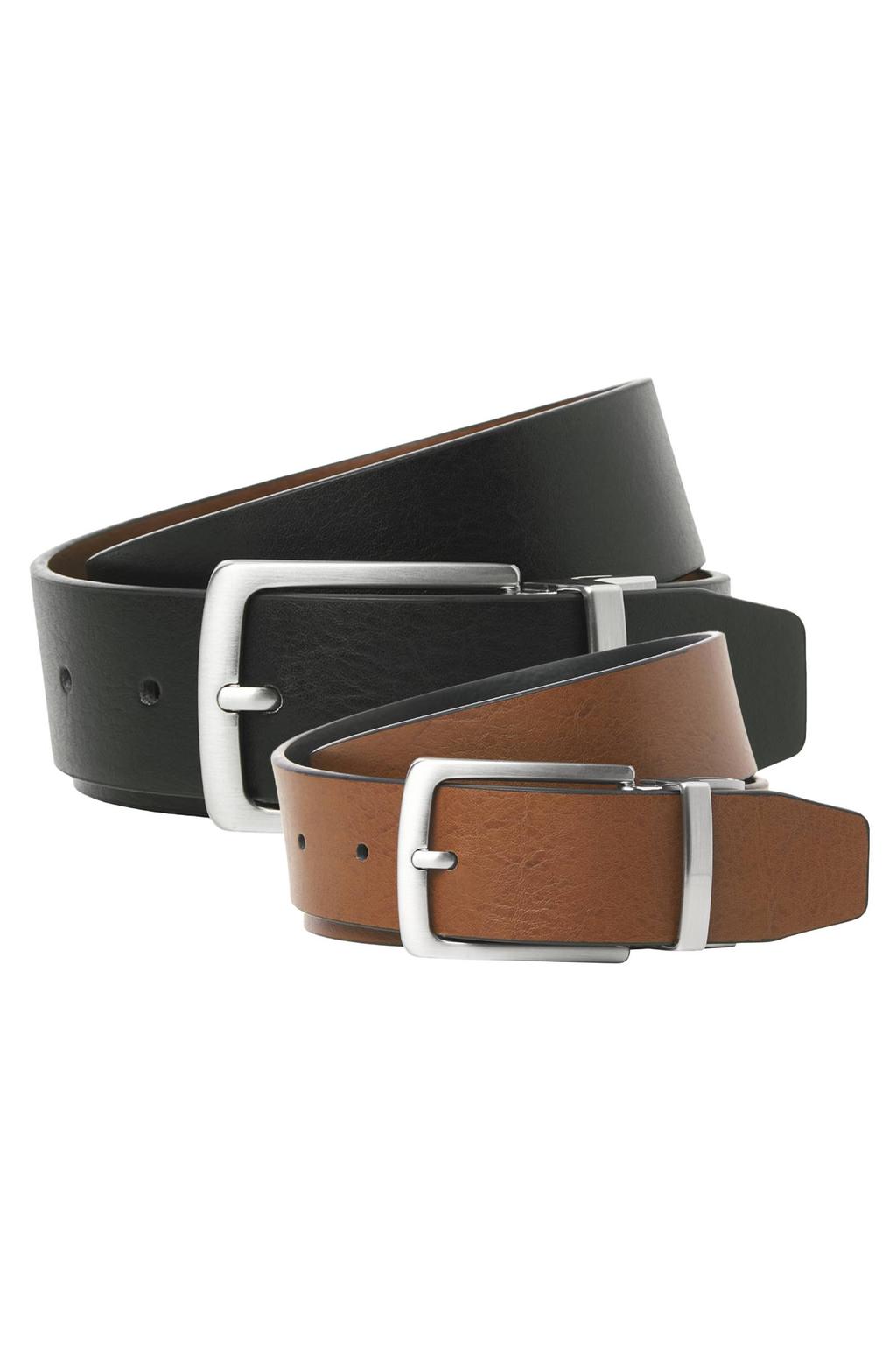 JACK & JONES leren reversible riem JACRIO cognac