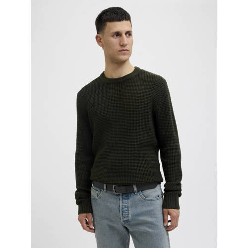 JACK & JONES leren riem JACMICHAEL zwart afbeelding