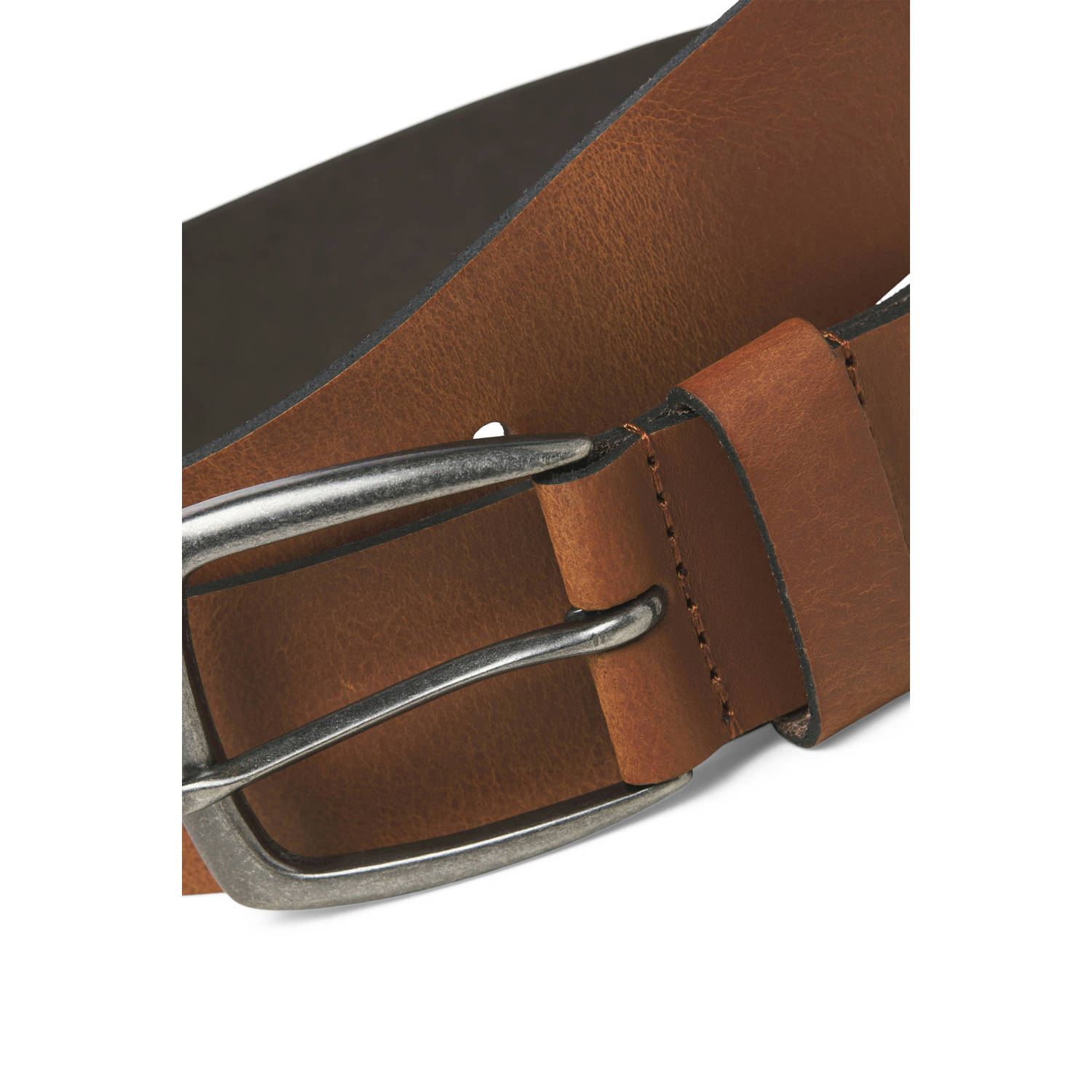 JACK & JONES leren riem JACMICHAEL cognac