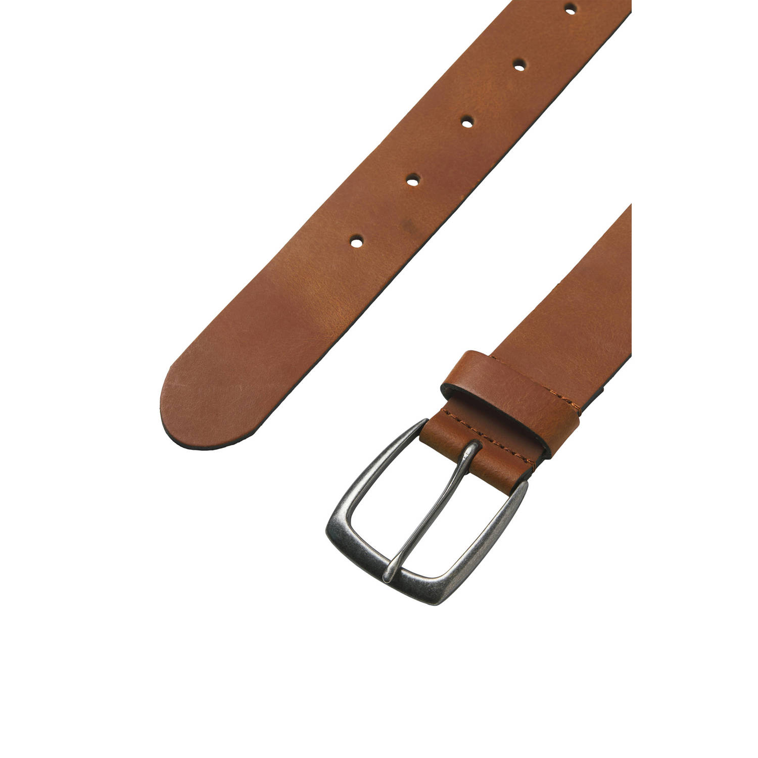 JACK & JONES leren riem JACMICHAEL cognac