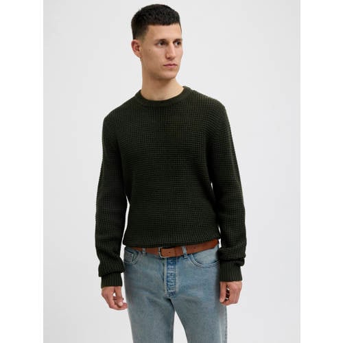 JACK & JONES leren riem JACMICHAEL cognac afbeelding