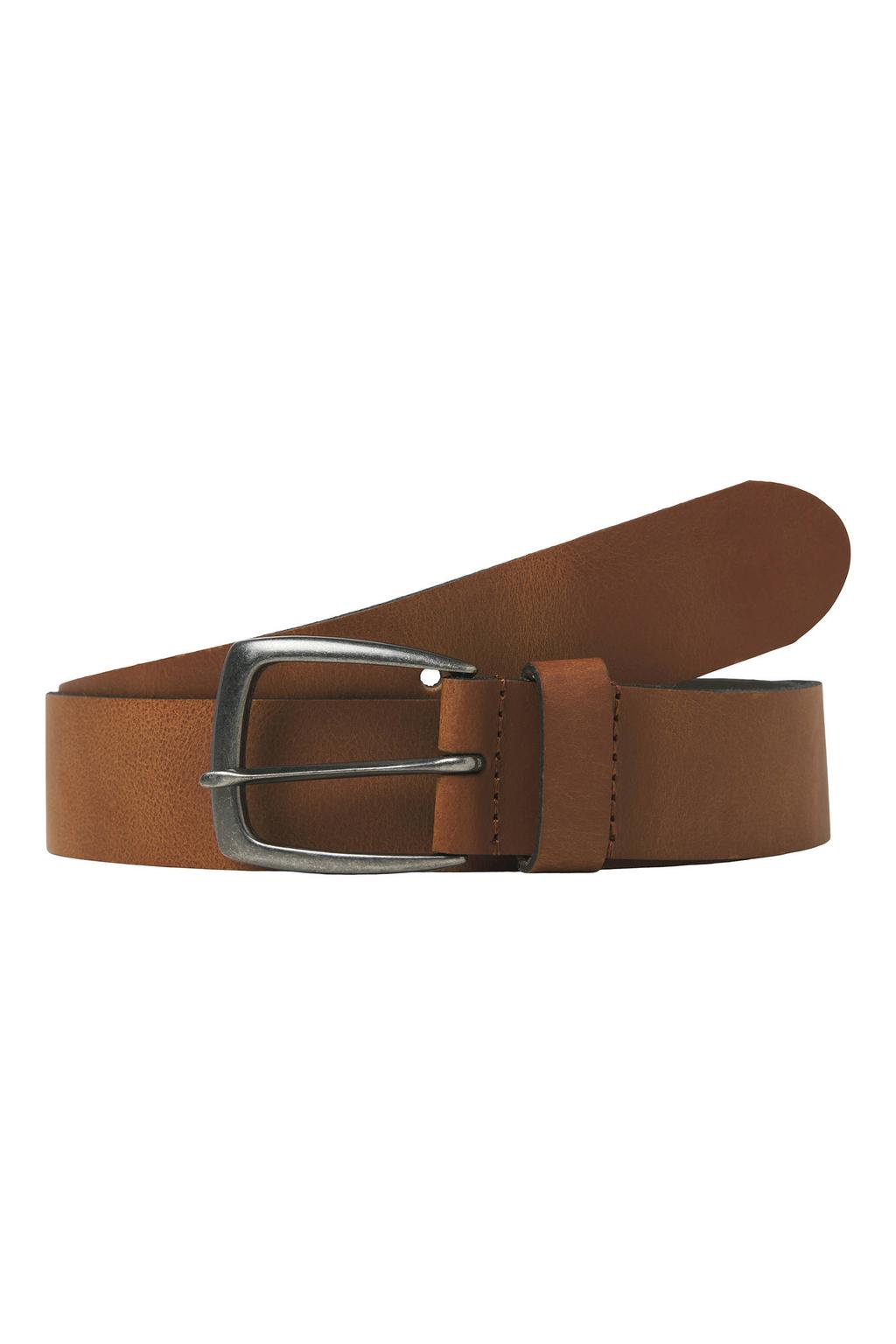 JACK & JONES leren riem JACMICHAEL cognac