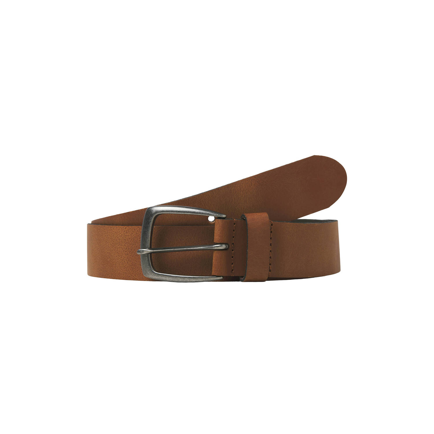 JACK & JONES leren riem JACMICHAEL cognac
