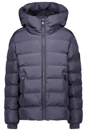 gewatteerde jas donkerblauw